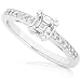 7/8ctw Asscher Cut Diamond Platinum Ring (HI/SI)