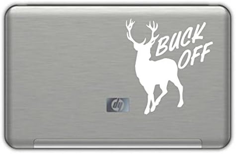 BUCK OFF! Sticker WHITE 4.5"x4" Free Shipping