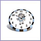 University of North Carolina Tar Heels Wood Mascot Clock