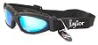 Rayzor Professional UV400 Black 2 In 1 Padded Sports Sunglasses / Goggles, With a Blue Iridium Mirrored Anti-Glare Clarity Lens and a Detachable Elasticated Headband.