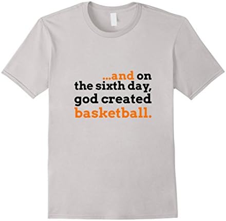 Men's God Created Basketball - Premium Cotton T-Shirt 3XL Silver