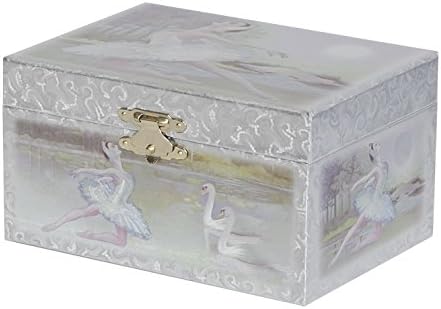 Martina Foiled Ballerina Swan Lake Music Jewelry Box
