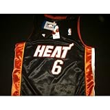 Authentic LeBron James Black Road Miami Heat Jersey Size 52