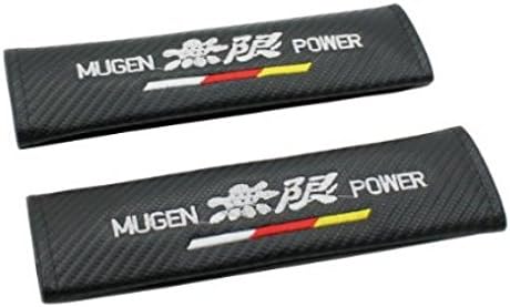 Carbon Fiber Mugen Sports Style Car Seat belt Cover Shoulder Pad