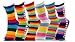 Differenttouch 6 Pairs Women's Fancy Design Multi Color Novelty Crew Socks