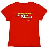 Kneeboarding IS YOU FRIEND Sports Womens T-Shirt (Red, Sizes X-Small - XXX-Large)