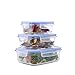 Kinetic Go Green Glasslock Elements Series 22-Ounce Rectangular Food Storage Container with Vented Lid 55082