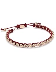 M. Cohen Handmade Designs Rose Gold-Plated Skull Beads on Waxed Colored Cord Bracelet