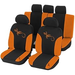 Unitec 84949 Autositzbezugset "Reptilia" orange