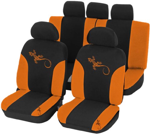 Unitec 84949 Autositzbezugset \"Reptilia\" orange Preisvergleich