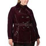 Merona® Plus Corduroy Trench - Garnet Rose