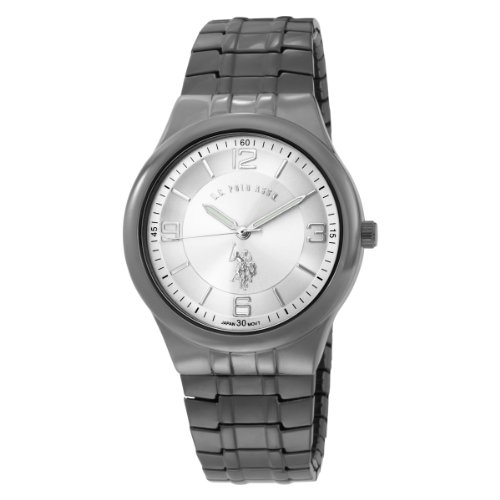 U.S. Polo Assn. Men's USC80027 Gun-Metal Analogue Silver Dial Expansion Watch