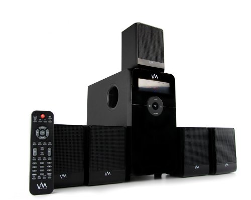 VM Audio VMHS511 5.1 Home Multi Media Surround Sound Speakers System USB/SD