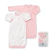 Gerber Brand 2 Pack Girl's Placket Front Gown, 0-6 Month