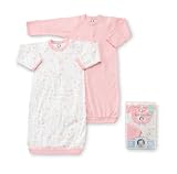 Gerber Brand 2 Pack Girl's Placket Front Gown, 0-6 Month