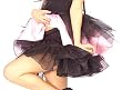 Adult Short Black Crinoline with Black Trim - Womens Std.