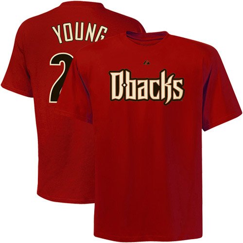 Majestic Chris Young Arizona Diamondbacks #24 Player T-shirt - Sedona Red (Large)