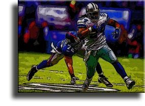 Completely Handpainted American Football Sport Painting, Custom Order FL2232, Oil on Canvas, with Option to Paint Jerry, Brett & Co. from Any Other Favorite Photograph or Picture, Unframed, Size 16