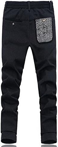 Huanwei Men's Casual Trousers Tether Stitching Cotton Pants (29)