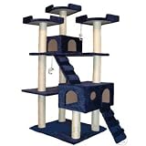 Go Pet Club Cat Tree, 50W x 26L x 72H, Blue