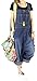 Soojun Women's Fashion Casual Loose Denim Bib Overalls Plus Size Blue, One Size