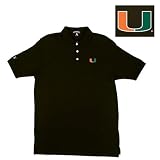 Miami Hurricanes NCAA Classic Pique Polo Shirt (Black)