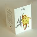 Asian Zodiac (2-PACK) Greeting, Birthday, Gift Card Year of the Ox Born 1913 1925 1937 1949 1961 1973 1985 1997 2009