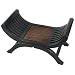 Wicker Top Ottoman - Black