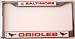 Baltimore Orioles License Plate Frame (Chrome Metal)