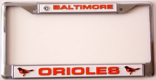 Baltimore Orioles License Plate Frame (Chrome Metal)