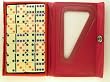 Double Six Mini Dominoes-(6" x 3.5") Set of 28-Red