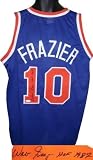 Walt Frazier Autographed/Hand Signed New York Knicks Blue Prostyle Jersey HOF 1987- JSA Hologram