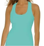  : Beyond Yoga Supplex Racer Back Camisole (Turquoise, X-Small)