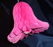 Honeycomb Bells - Bridal/Wedding/Anniversary Decor - 5" (6 count) - Hot Pink