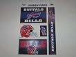BUFFALO BILLS Removable & Reusable Team Logo STATIC WINDOW CLINGS (Set of 5)