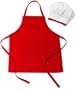 DII Kid's Cooking Set: White Chef's Hat and Red Apron