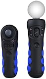Protective Grips for PlayStation Move Controllers - Black and Blue