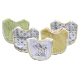 Luvable Friends 5-Pack Safari Bibs Collection, Yellow
