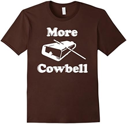 Men's More Cowbell Funny Drummer Musician Drums T-shirt - Brown 2XL Brown