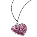 PETAL DOLLS Fuchsia Heart Necklace