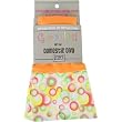 Orange Polka Dot Bubbles Cool Retro Longer Rubber Household Cleaning Gloves