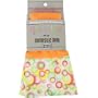 Orange Polka Dot Bubbles Cool Retro Longer Rubber Household Cleaning Gloves