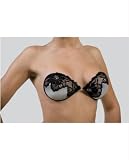 Dare to bare lace bra - no straps, no back-adhesive bra black/silver a-cup