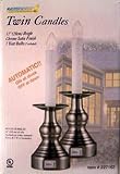 SET OF TWO CHROME 11inch SATIN CANDLE LAMP AUTO ON OFF SET OF TWO CHROME 11inch SATIN CANDLE LAMP AUTO ON OFF