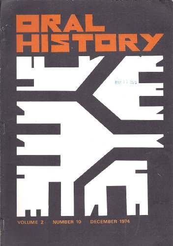 Oral History (December 1974,Institute of Papua New Guinea Studies)