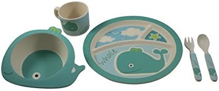 EcoBamboo Ware Kids Bamboo Dinnerware Set, Whale by ECOF0