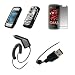 Nokia Nuron 5230 - Zebra Stripes Design Soft Silicone Gel Skin Cover Case + Crystal Clear Screen Protector + Rapid Car Charger + USB Data Sync Charge Cable for Nokia Nuron 5230