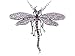 Alilang Silvery Tone Wing Dragonfly Crystal Rhinestone Pendant Necklace