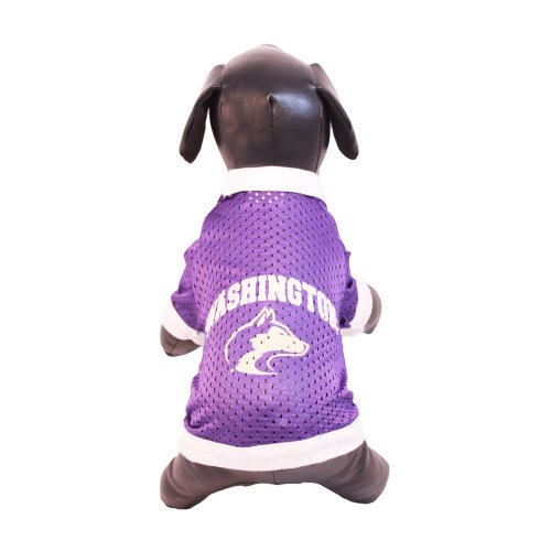 NCAA Washington Huskies Athletic Mesh Dog Jersey (Team Color, Large)