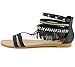 Alpine Swiss Womens Beaded & Studded Fringe Flat Gladiator Sandals